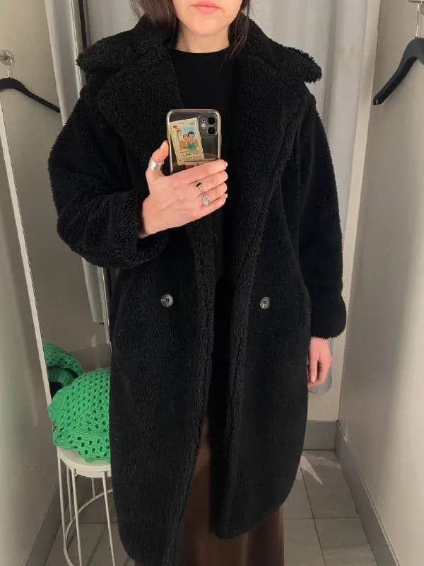 Черная шуба тедди — Тбилиси — 95 ₾