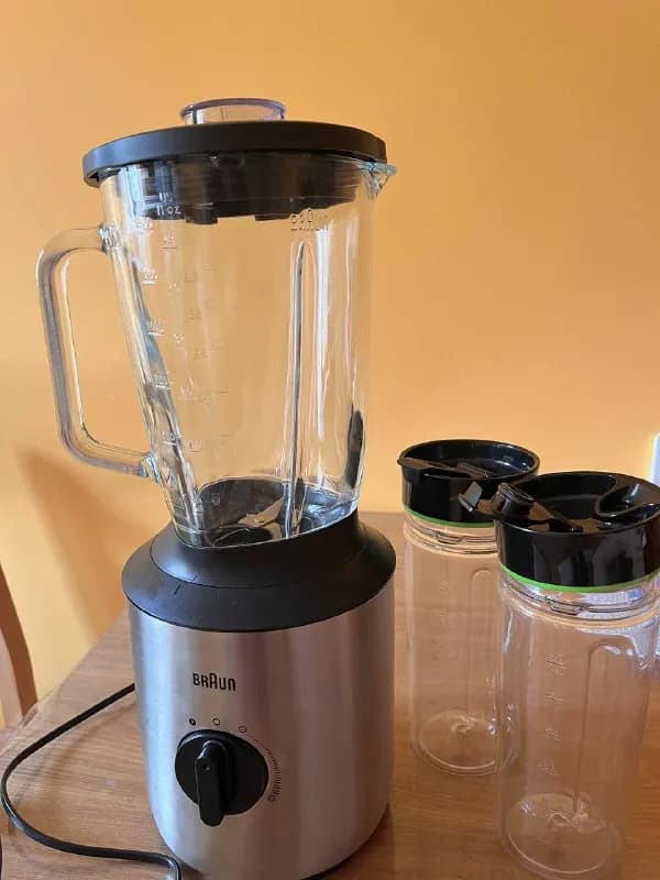 Blender Braun JB3272SI, 800W. В идеальном состоянии. Для смузи, соусов и коктейлей. Объем чаши 1,5Л. — Тбилиси — 429 ₾