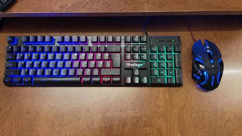 RGB подсветкой. У мышки есть 4 цвета подсветки. В использовании около месяца. Рассмотрю обмен на дис — Тбилиси — 60 ₾