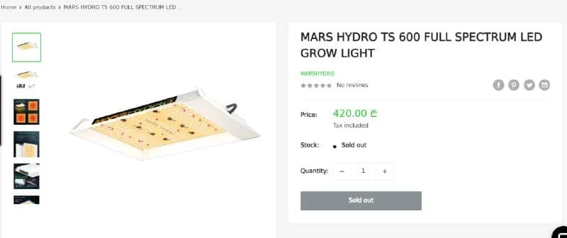 Mars Hydro TS 600 для растений. — Тбилиси — 420 ₾