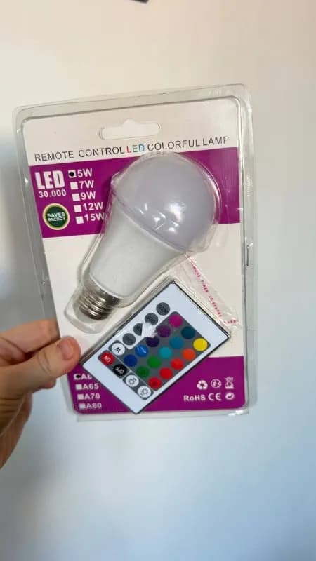 1. Лампочка LED разноцветная. Цоколь обычный 10 лари — Батуми — 10 ₾