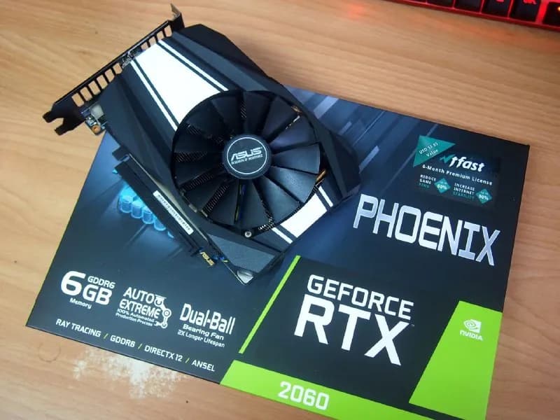 RTX 2060 6gb Asus Phoenix в хорошем состоянии. Полностью обслужена, заменена термопаста на MX4 и дор — Тбилиси