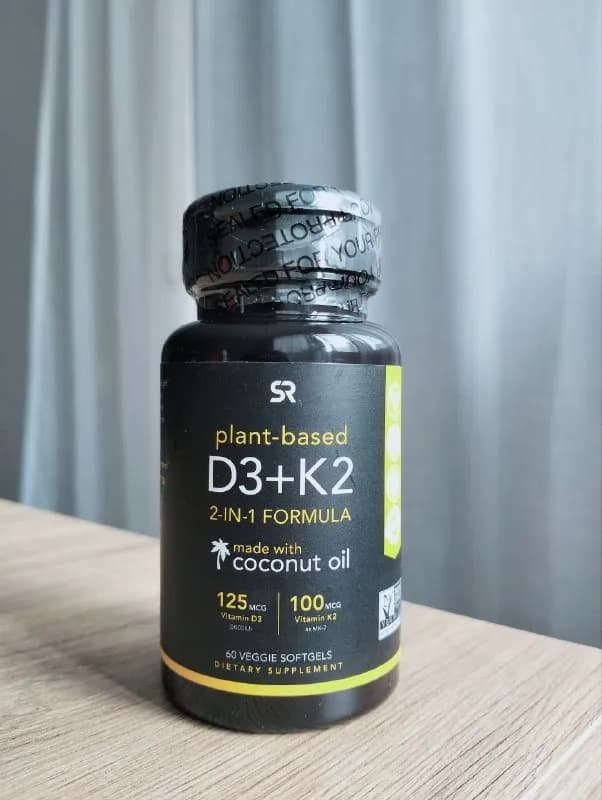 D3 + K2 (МК-7) премиального уровня от Sports Research, 60 гелевых капсул с кокосовым маслом (супер-в — Тбилиси — 140 ₾