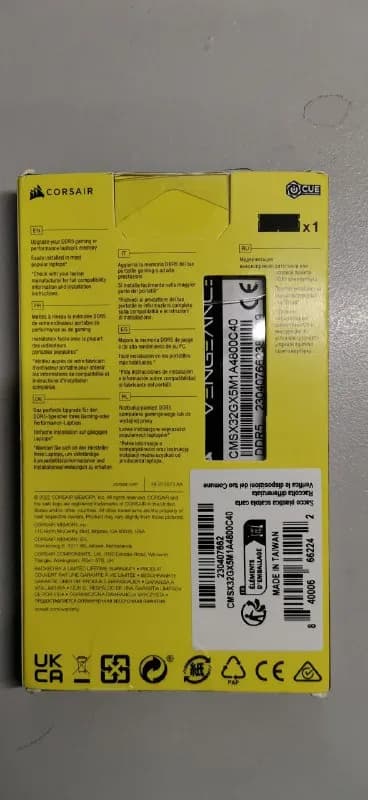 Corsair ddr5 4800mhz 32gb для ноутбука 320 лари — Тбилиси — 320 ₾