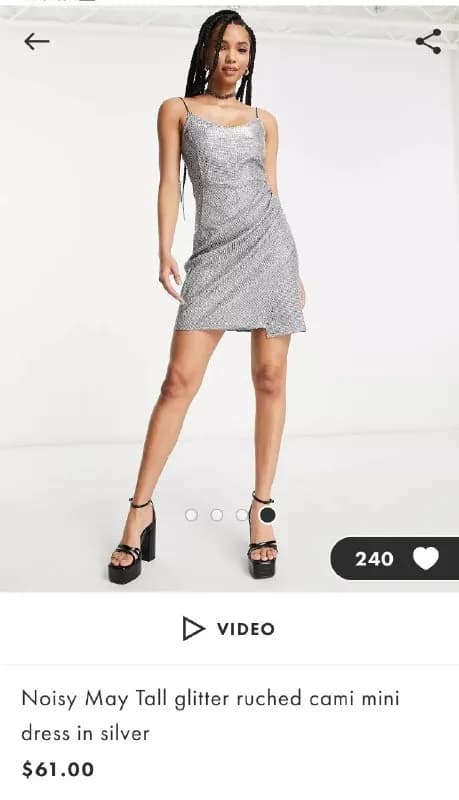 ASOS, но мне не подошло. Блестящий металлик, отличный вариант, чтобы shine bright like a diamond☺️ Р — Тбилиси