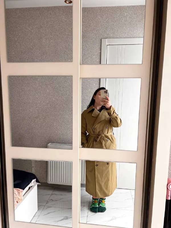 1) тренч женский (новый), по размеру не очень подошел, HM, размер XS (подойдет И на s И на m, если — Тбилиси — 60 ₾