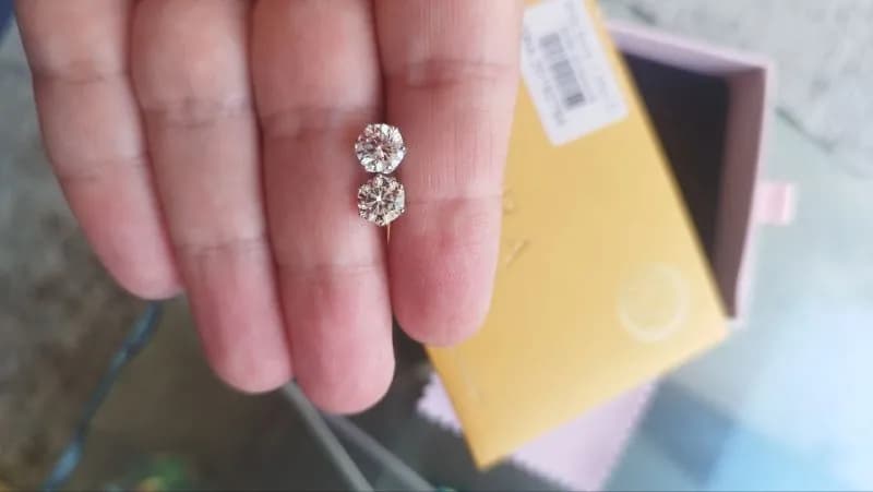 Серьги новые серебро с муассанитом — Батуми — 150 ₾