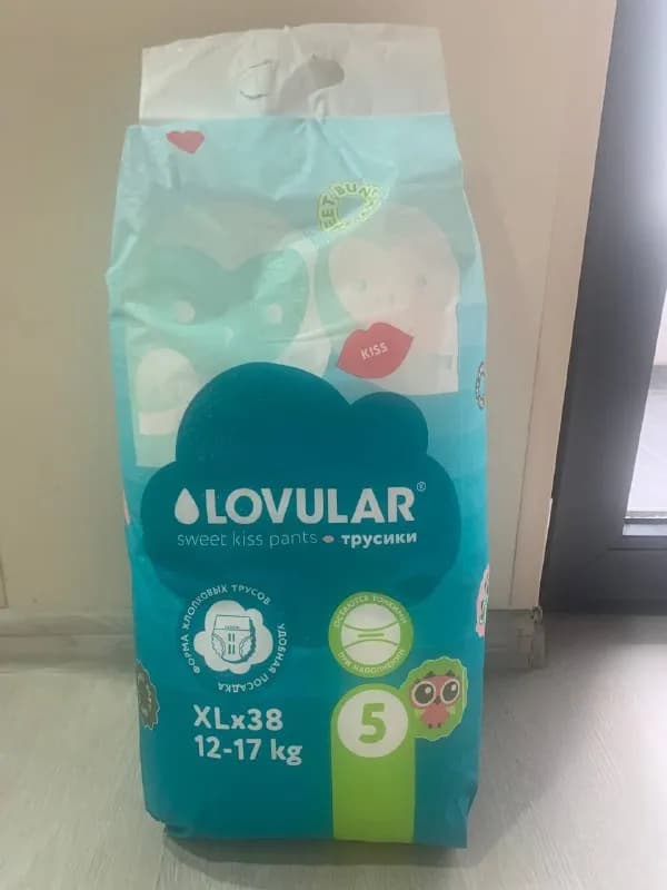 LOVULAR sweet kiss. Размер XL (12-17кг) 38 шт. Цена 60лари. — Тбилиси — 60 ₾