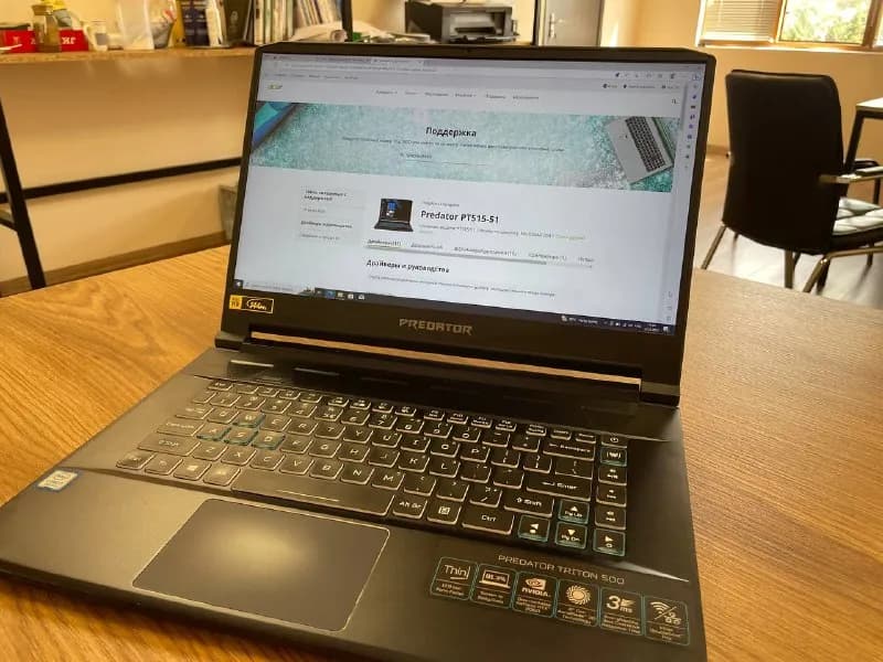 Acer Predator Triton 500 i7/16/512/ RTX 2060 ИГРОВОЙ НОУТБУК ПО САМОЙ НИЗКОЙ ЦЕНЕ 1600ЛАРИ, ЦЕНА БЕ — Тбилиси — 1600 ₾