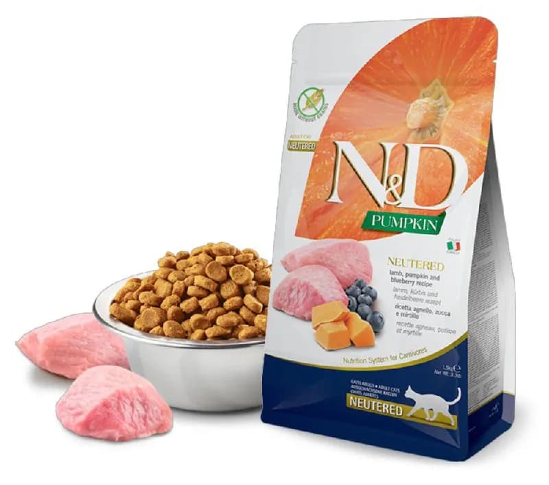 Farmina N&D Pumpkin, Dry Food For Sterilized Cats, With Lamb Meat, 1.5 Kg — Тбилиси — 50 ₾