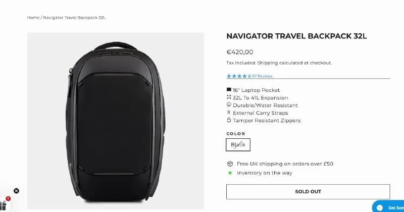 NOMATIC NAVIGATOR BACKPACK 32L (EXPANDABLE) — Батуми — 200 $