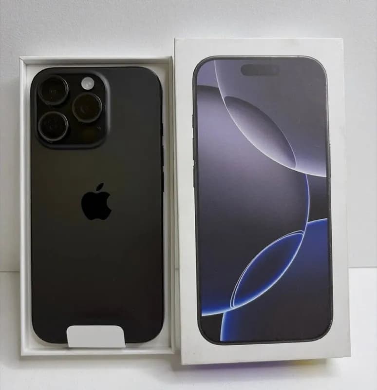 iPhone 16 Pro 128 ГБ, черный. SIM-карта физически вставлена ​​+ ESIM. В идеальном состоянии. Батарея — Тбилиси — 2 000 ₾