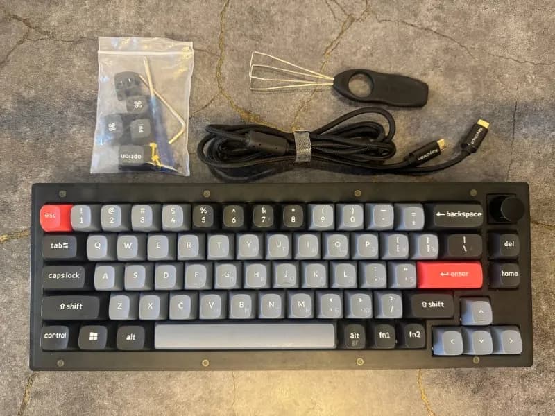 Keychron V2 68Key, K Pro Brown, Hot-Swap, QMK, Knob, USB, RGB, Carb. 180 GEL. — Батуми — 180 ₾