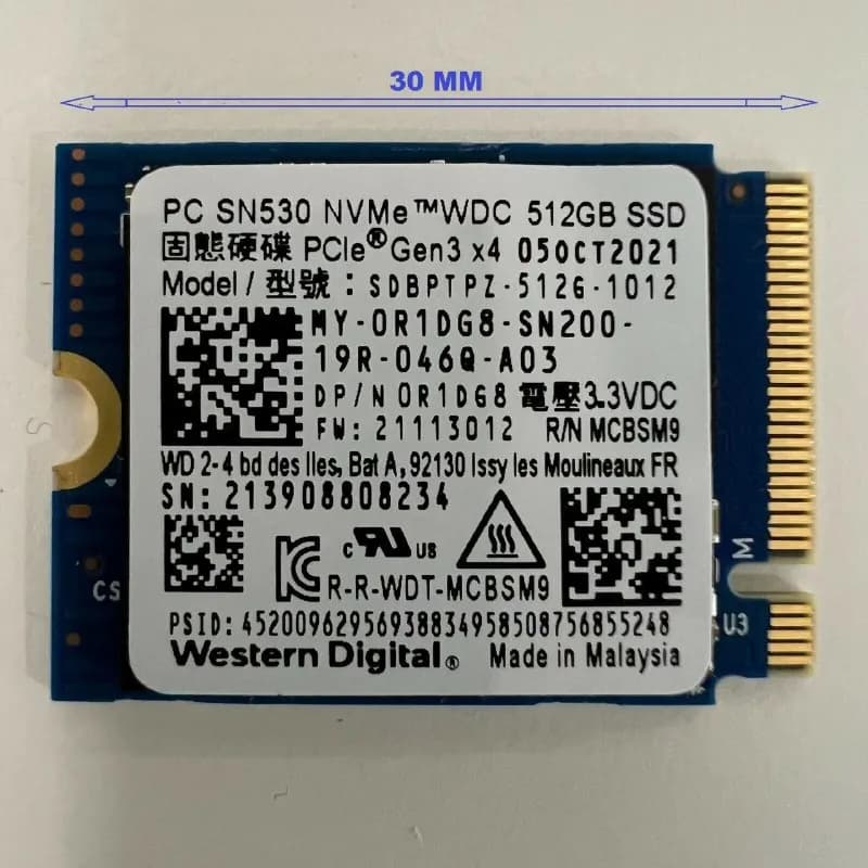 SSD NvME WD Western Digital 512 gb 2230 — Тбилиси — 150 ₾