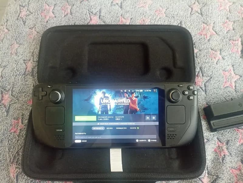 Steam deck LCD 256 gb. В комплекте чехол, зарядное устройство, оригинальная док станция, задняя пане — Батуми — 1 200 ₾