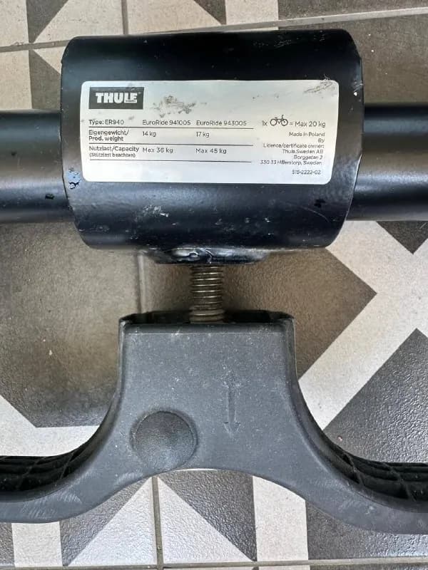 Thule EuroRide 943, оригинал, платформа на 3 велосипеда с 7-pin разъемом, все исправное, грузоподъем — Тбилиси