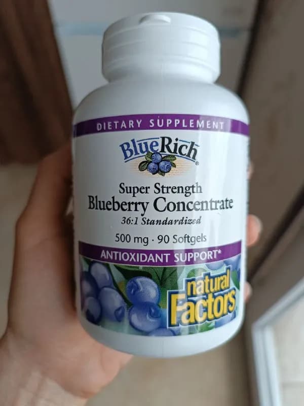 Natural Factors BlueRich Blueberry Concentrate 500mg 90 Softgels — Тбилиси — 40 ₾
