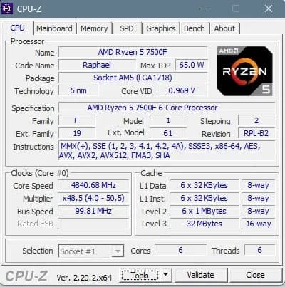 ryzen 5 7500f (только сам камень) — Тбилиси — 400 ₾