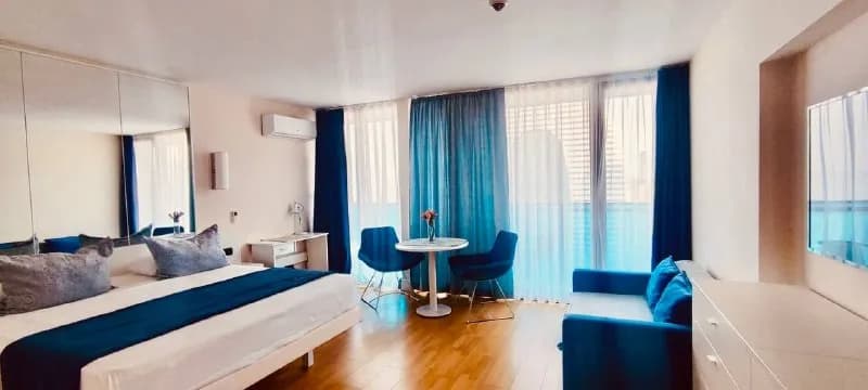 36 м² студию в Д1 корпусе ORBI Cıty, 25 эт вид на Юстицию. С балкона поющие фонтаны и прочие прелес — Батуми