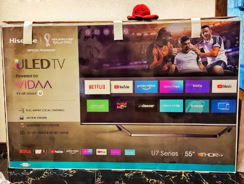 55»! TV Hisense 55» (140 cm) 55U7QF Smart 4K UHD чудесный, никаких нареканий! Куплен чуть менее года — Тбилиси — 1 400 ₾