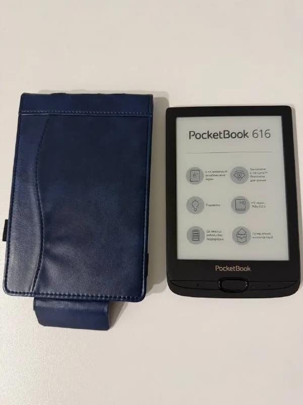 pocketbook 616 подсветкой, в отличном состоянии + чехол с магнитом для поездок и выхода на улицу — Батуми — 170 ₾