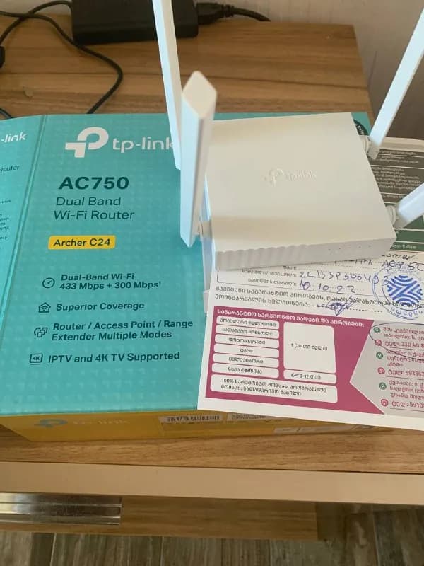 TP-Link Archer C24 состояние нового. Полный комплект. Продается за ненадобностью. 80 лари. Сабуртало — Тбилиси — 80 ₾