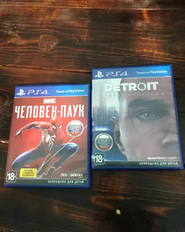 PS4 — Spider-Man и Detroit: Стать человеком. Оба диска полностью на русском языке. В хорошем рабочем — Тбилиси — 40 ₾