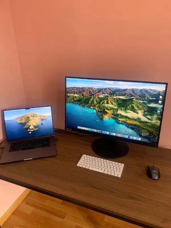 macbook бюджетный 4k монитор! Lenovo T27p-10. 27 дюймов. Тонкая рамка. Маковские шрифты идеально отр — Тбилиси