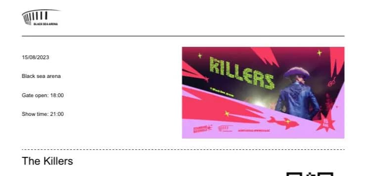 The Killers, в сектор 32. — Тбилиси — 150 ₾
