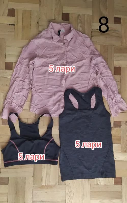 8. Розовая женская рубашка H&M (XS). 5 лари — Тбилиси — 5 ₾