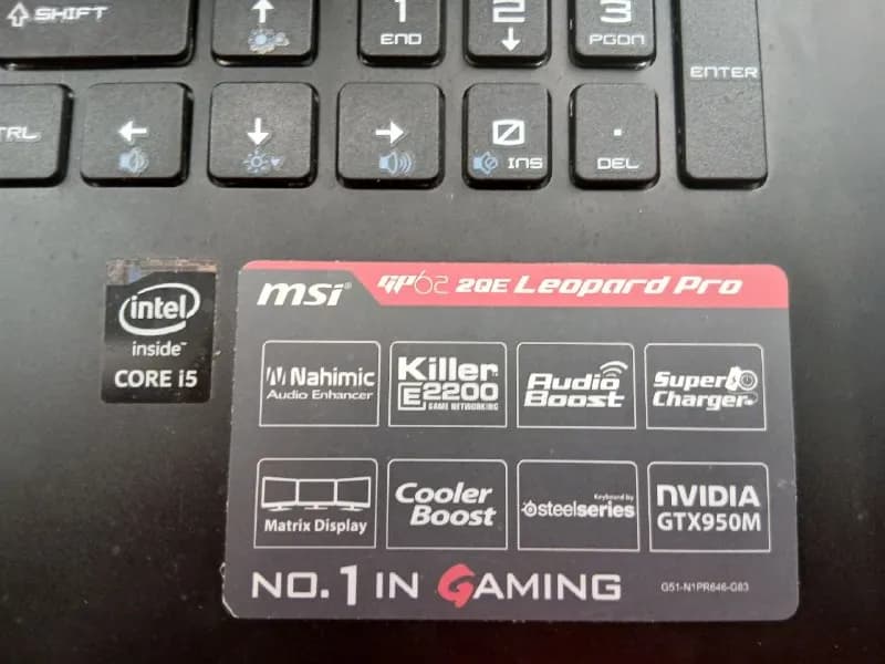 MSI GP62 2QE Leopard Pro. Характеристики: Intel Core i5 4210h, 2 ядра/4 потока, 2,90 ГГц, 8 ГБ опера — Тбилиси — 400 ₾