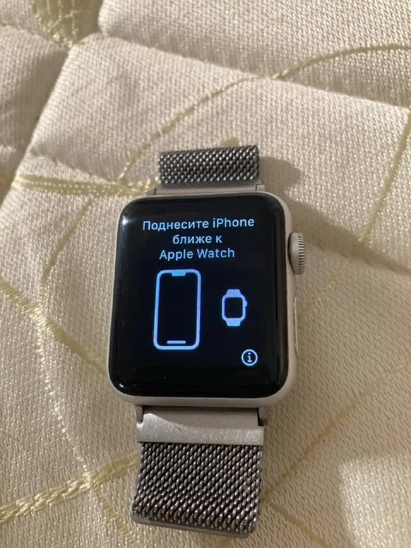 Apple Watch 3, 38 mm. Все работает без проблем. Состояние аккумулятора 96%, держат как новые, 2 суто — Тбилиси — 190 ₾