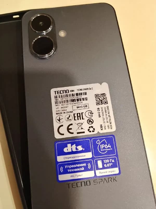 techno spark go 2, 64+3 gb, с чехлом и защитной плёнкой на экране, 100 лари — Батуми — 100 ₾
