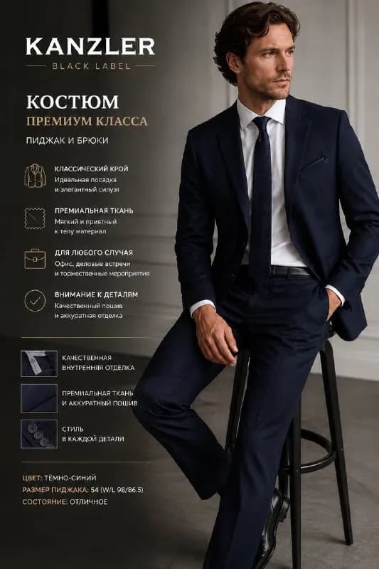 KANZLER BLACK LABEL (ПИДЖАК + БРЮКИ) — Батуми — 500 ₾