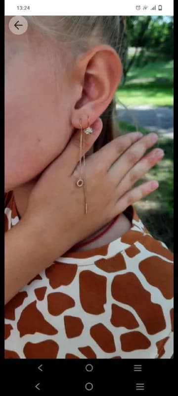 585 проба ❤️, камни фианиты💎 Цена 285 лари 😻 в подарок серьги серебро 🎁 район ваке — Тбилиси — 285 ₾