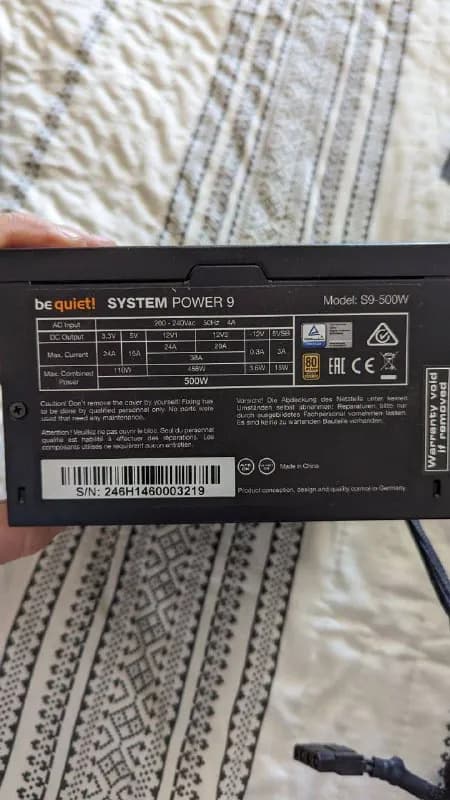 1) Блок питания bequiet! System Power 9 (500w) — 150 GEL — Тбилиси — 150 ₾