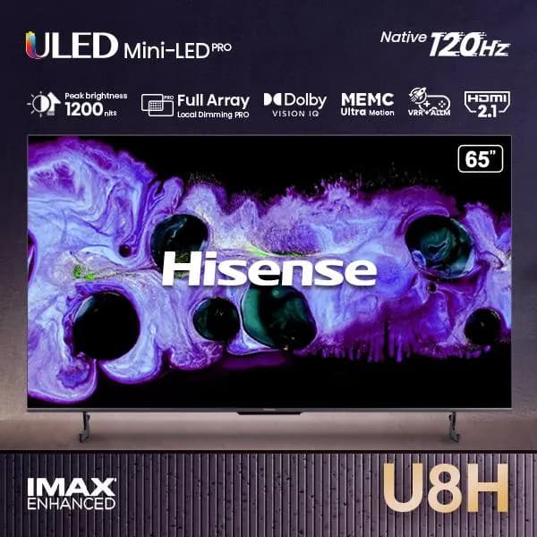 Hisense U8H 65 inch Mini LED. В идеальном состоянии. Покупал в Америке. 120 герц, HDMI 2.1, VRR (var — Тбилиси — 3 400 ₾