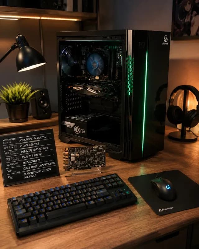 COMP.PC.ПК.Работает идеально.Для офиса и слабеньких игр.Цена 400 лар. — Батуми — 400 ₾