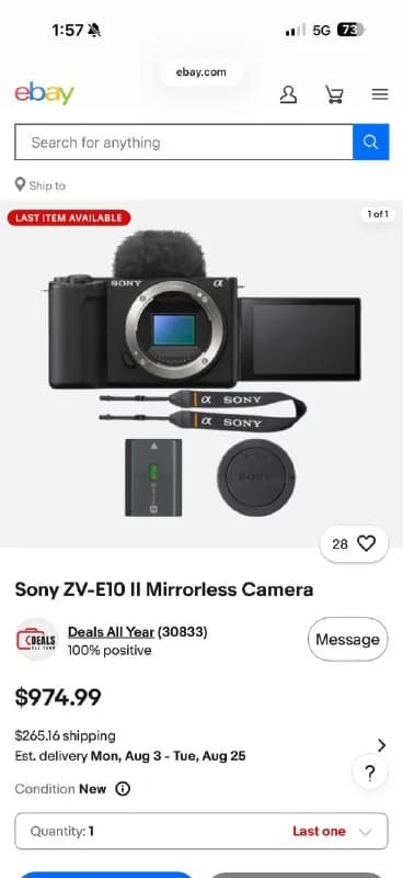Sony ZV-E10 II იყიდება 📸 — Батуми