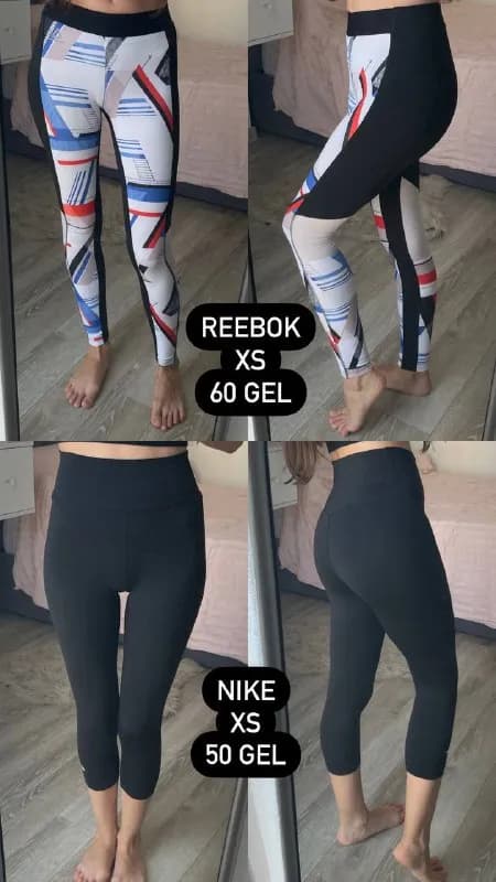 1. Леггинсы (лосины) Reebok (те самые, из рекламы про мужское лицо) — XS, состояние новых, 60 GEL — Тбилиси — 60 ₾