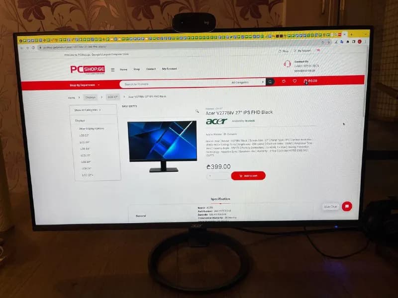 27» монитор Acer R272, разрешение 1920×1080, покупался новым за 550 лари. Использовал полгода, отдам — Тбилиси — 550 ₾