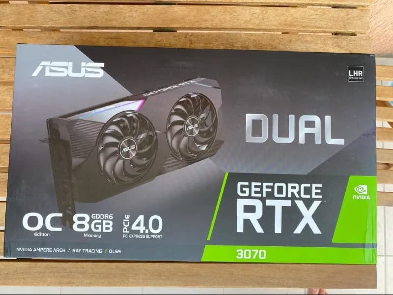 Asus Dual NVIDIA GeForce RTX 3070 V2 OC Edition Gaming Graphics Card (PCIe 4.0, 8GB GDDR6 Memory, LH — Тбилиси — 1 050 ₾