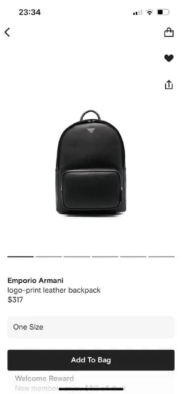 Emporio Armani, новый, куплен на Farfetch, доставка была через USA to Georgia.отдам по себестоим — Тбилиси — 317 ₾
