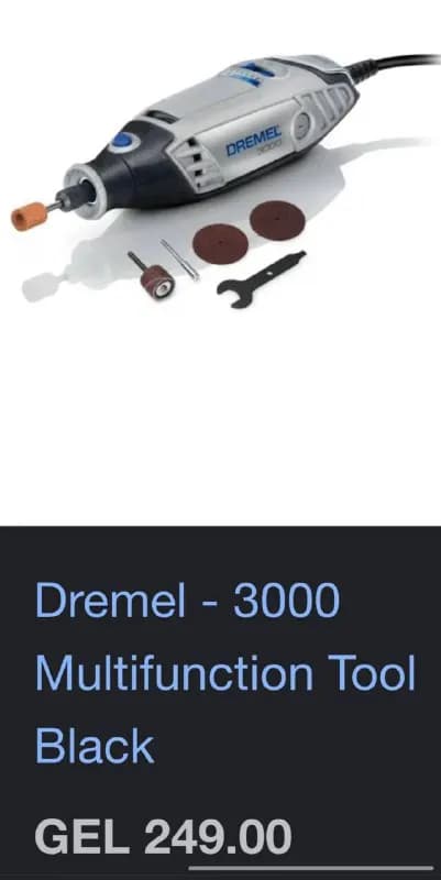 dremel 300, набор тот же что на скриншоте, 150 лари, торг — Тбилиси — 150 ₾