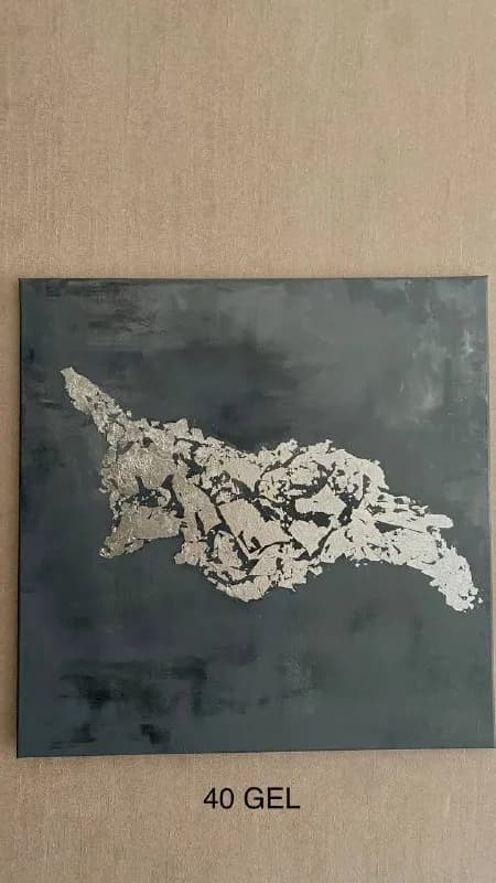 Painting " The Map of Georgia» acrylic + potale. Handmade — Тбилиси — 40 ₾