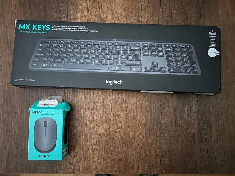 Logitech MX Keys и беспроводную мышь Logitech M170, в пользовании от силы 2 месяца, после покупки ма — Тбилиси — 169 ₾
