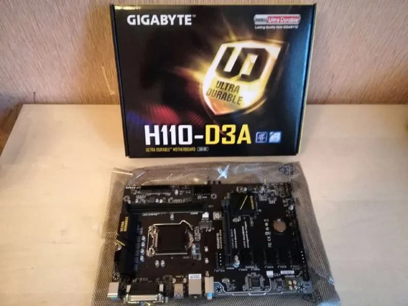 GIGABYTE H110-D3A ultra durable motherboard LGA1151. Цена 150 лари — Тбилиси — 150 ₾