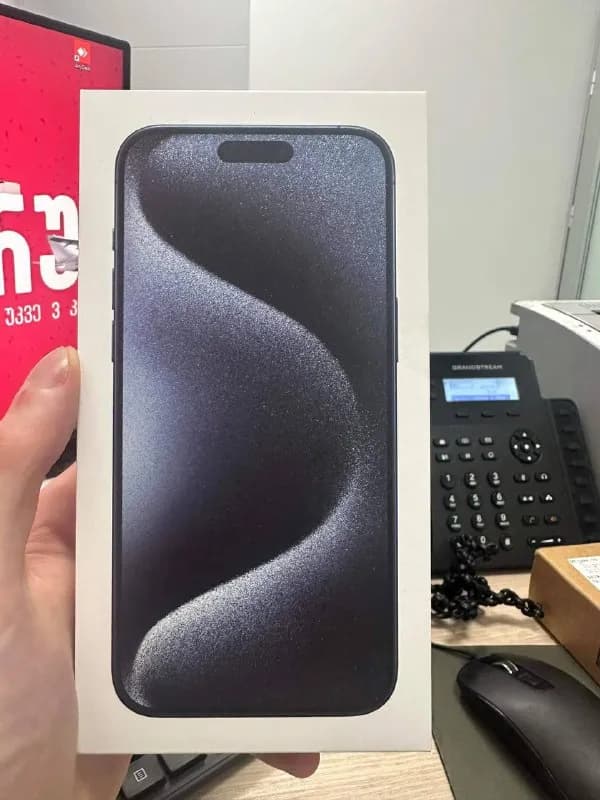 APPLE IPHONE 15 PRO MAX, 256 ГБ, синий титан, E-sim. Поставляется с международной гарантией 1 год. З — Тбилиси — 4 500 ₾