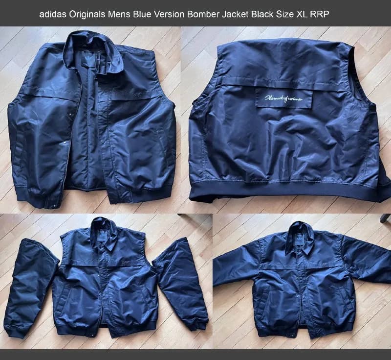 Adidas Originals Mens Blue Version Bomber Jacket Black Size XL RRP — Тбилиси — 150 ₾