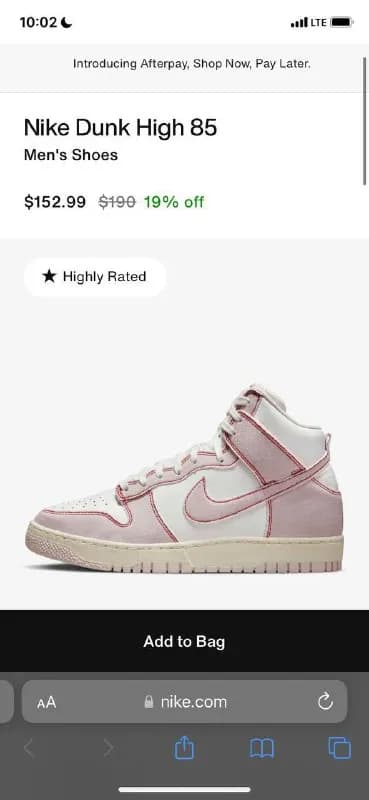 Nike Dunk High 85 (US 9) — Тбилиси — 350 ₾